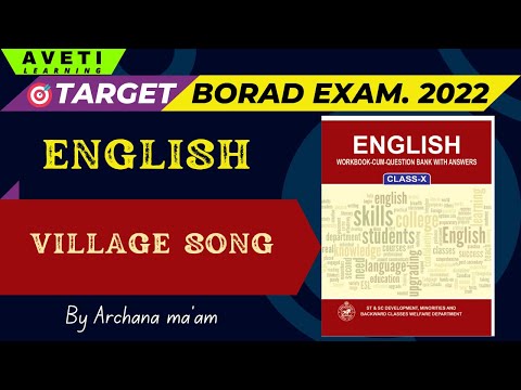 Class-10 | FA3 Exam Preparation | English | Village Song | Aveti Learning |