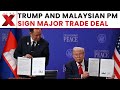Kuala Lumpur: President Trump Signs Trade Deal With Malaysia’s Anwar, Expanding Access for US Goods