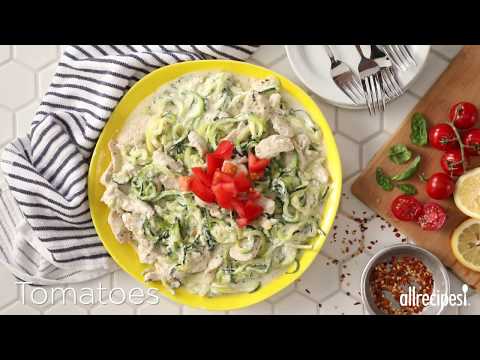 Zoodle Recipes - How to Make Lemon Herb Chicken with Zucchini Pasta and Ricotta