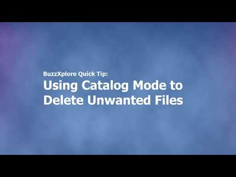 BuzzXplore Quick Tip: Using Catalog Mode to Delete Unwanted Files