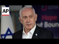 Netanyahu speaks at Sheba hospital after meeting with released hostages