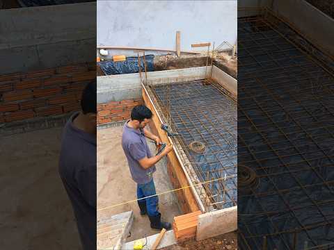 concretando a ilha da piscina #pedreiro #obra