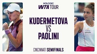 Veronika Kudermetova vs. Jasmine Paolini | 2025 Cincinnati Semifinals | WTA Match Highlights