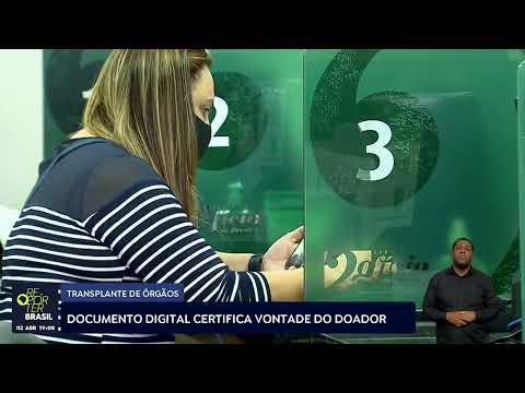 Documento digital certifica vontade do doador de órgãos