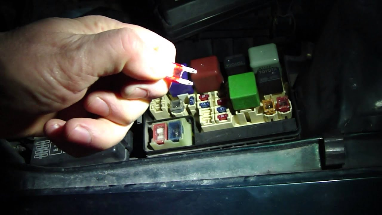 How to check fuses in Toyota Corolla. Year models 1996 to ... rav4 power window wiring diagram 