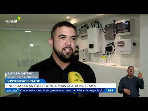Energia solar é a segunda mais usada no Brasil