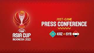 Ерлер командалары арасындағы Азия Кубогы 2022 - Топтық кезең: Матчтан кейінгі баспасөз мәслихаты - Қазақстан vs Сирия