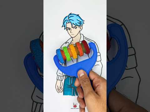 Koop Demon Hunters Saja Boys Beautiful Acrylic Art Paint 🥰❤️🔥 #art #drawing #kpop #cartoon