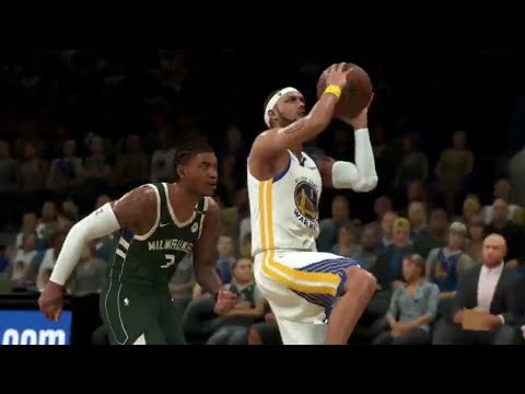 NBA 2K25 My CAREER - 73 PTS 🔥- WARRIORS vs BUCKS | 2nd Half | Gameplay | DJ DIXON PG#11 #warriors
