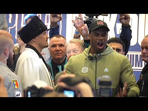 DANIEL DUBOIS ‘SCREAMS’ AT OLEKSANDR USYK IN FACE OFF