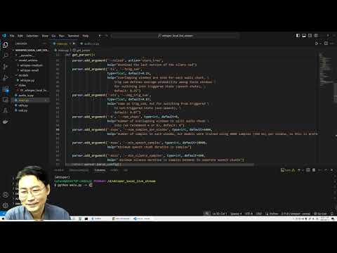 [OpenAI Whisper Local Live ASR]_04. Entry point main.py 코딩 (argparser 포함)