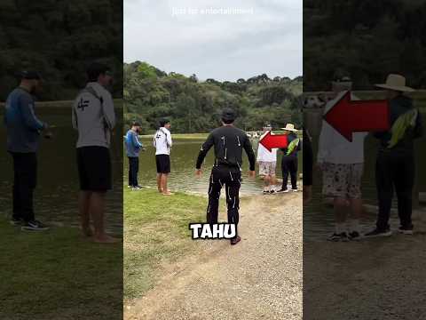 pria ini mancing dan mendapat ikan yang mengejutkan 1 kampung ‼️#shorts