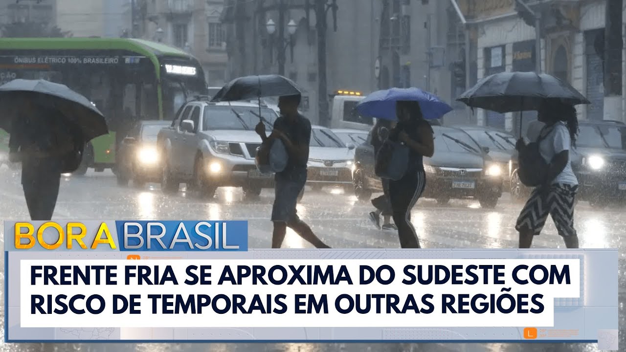 Previsão do tempo frente fria se aproxima do Sudeste com risco de temporais em outras regiões