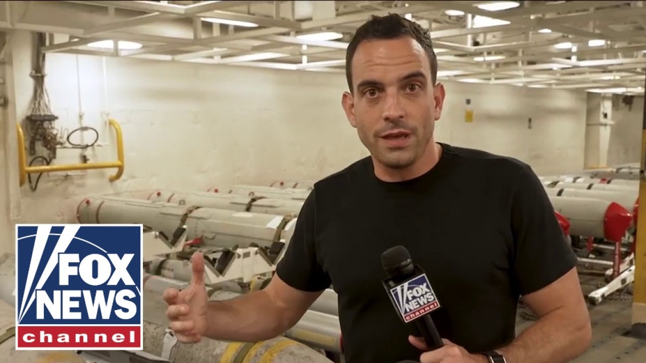 WATCH: Trey Yingst showcases bunker buster bombs aboard US carrier