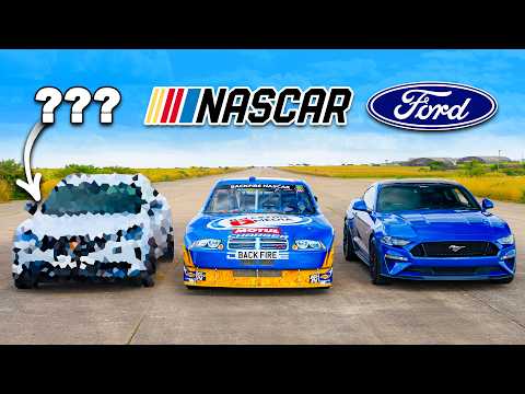 American Muscle Showdown: Dodge NASCAR vs. Ford Mustang V8 Drag Race