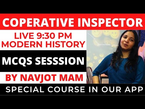 MODERN HISTORY  MCQS SESSION CLASS- 4 || LIVE  8 PM  PPSC COOPERATIVE INSPECTOR | NAIB TEHSILDAR
