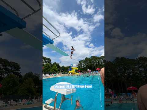 Jumping off a 20ft diving board! #summer #diving #foryou
