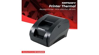 Pratinjau video produk Taffware Printer Thermal Receipt Printer POS USB Port 58 mm - POS-5890K