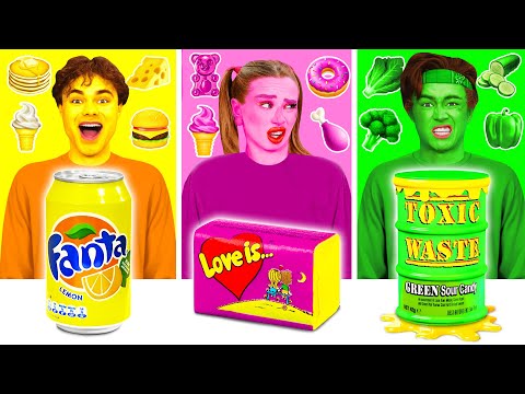 Cabaran Makanan Sama Warna | Pertempuran Memasak Gila BaRaDa Challenge