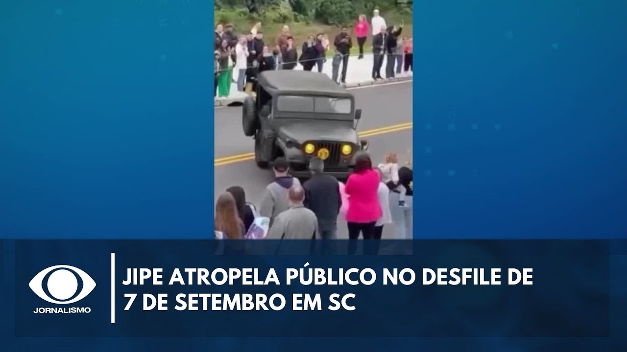 Jipe atropela público no desfile de 7 de setembro em SC