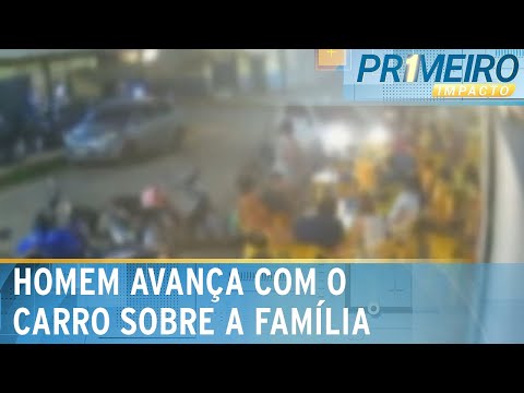 Homem avança sobre a família e quase atropela namorado da enteada | Primeiro Impacto (04/06/24)