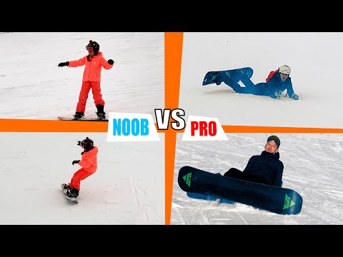 Ameli impara Snowboard Challenge con papà