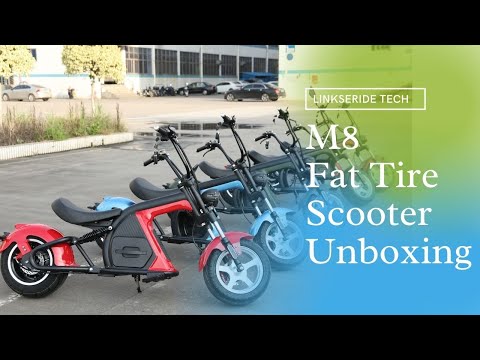 Electric Fat Tire Scooter 2000W M8 Unboxing: How to Install the Citycoco Scooter from Package