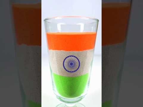 🇮🇳 Creative Indian Flag Sand Art | Independence Day Special | Tricolor in a Glass#marriageproposals