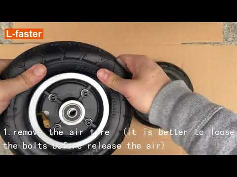 (L-faster) inflated tire change to solid tire manual demo