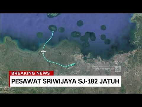 Sebelum Hilang Kontak, Pesawat Sriwijaya SJ-182 Jatuh Sempat Mengalami Penurunan Drastis