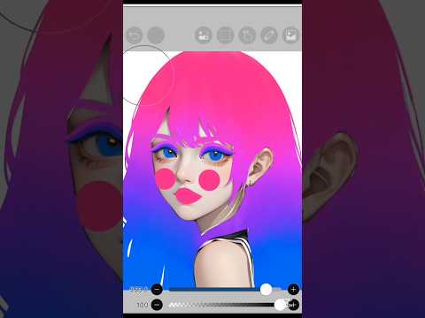 anime 💖💜💙 hair colour art#anime #drawing #asmr #viral #shorts