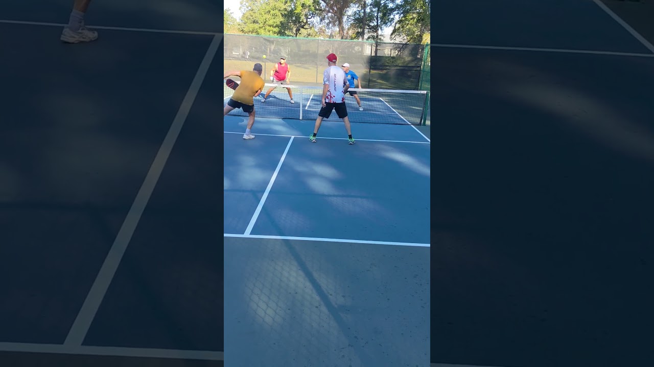 saved an out ball #pickleballskills #pickleballplayers #pickleball