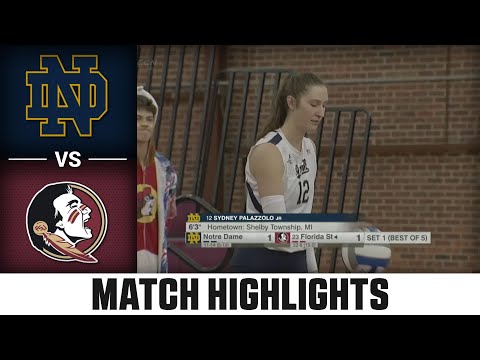 Notre Dame vs. Florida State ACC Volleyball Highlights (2023)