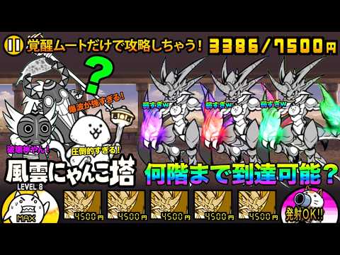 覚醒ネコムートだけで挑戦！にゃんこ塔の階層突破を目指す攻略動画 サムネイル