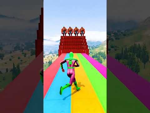 GTA 5 Epic Water Ragdolls | Spider-Man Jumps / Fails ep.17468 #shorts