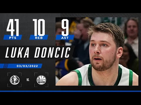 Luka Doncic with HUGE 41-PT near triple-double vs. Warriors video clip