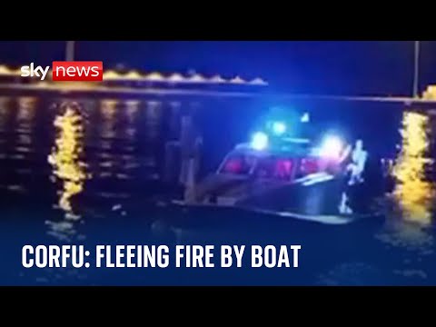 Corfu Fires: Coast guard rescues tourists as wildfires rage on