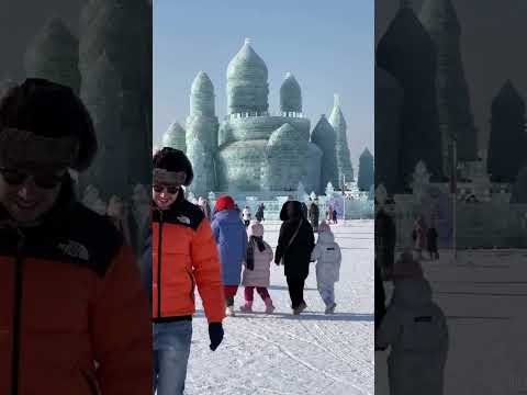 Harbin Winter Festival in China 🤩 This winter wonderland had its opening ceremony on January 5th