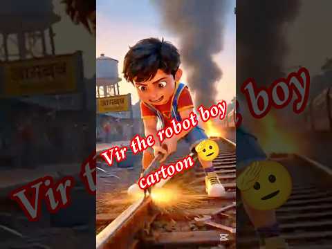 Vir the Robot Boy vs Train of Fire: Epic Cartoon Battle!