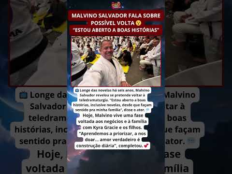 Malvino Salvador fala sobre possível volta às novelas e surpreende 😮