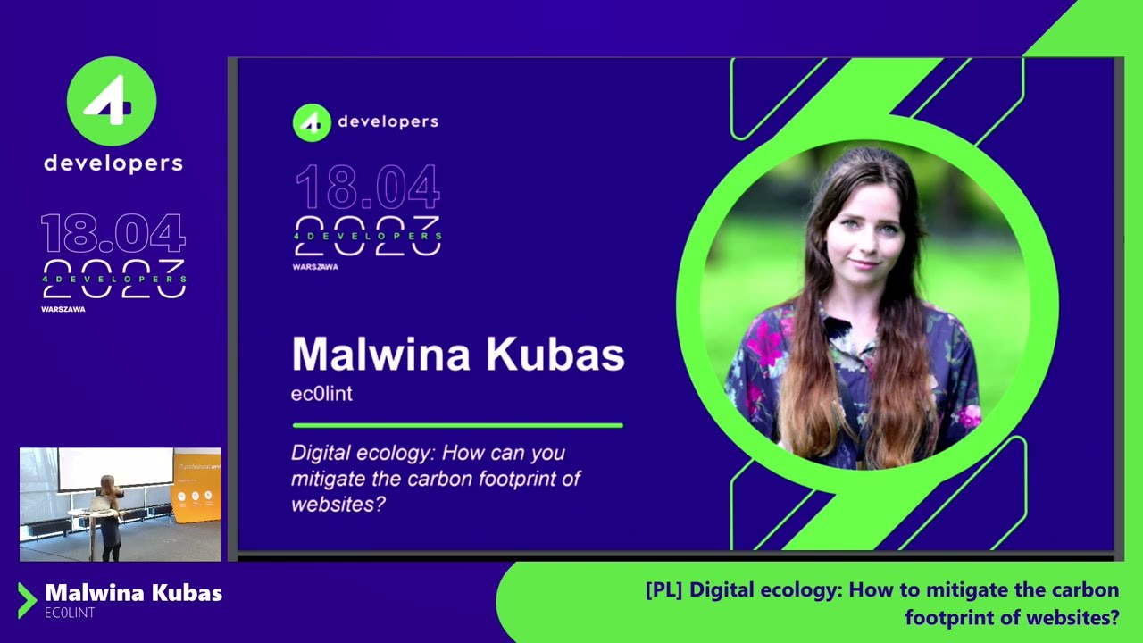 Malwina Kubas: Digital ecology: How to mitigate the carbon footprint of websites?