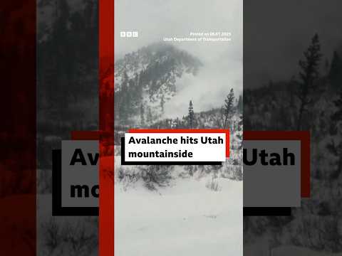 Avalanche hits Utah mountainside during winter storm. #Avalanche #US #BBCNews