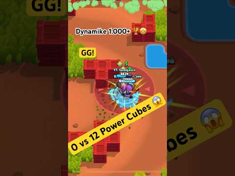 0 Power Cubes vs 12 Power Cubes 😱 #brawlstars #Dynamike #Shelly #Miko #Crow #Showdown #Duo