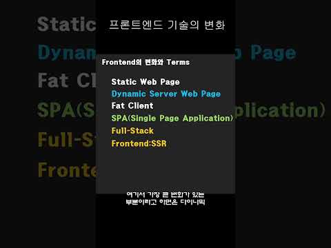 프론트엔드 기술의 변화