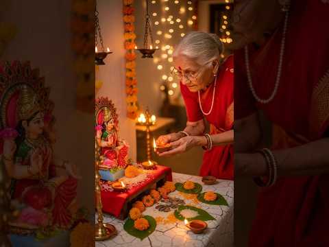 When Grandma Lit the Diya for Goddess Lakshmi… #shorts #matalaxmi #worship #shortsfeed