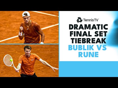 DRAMATIC Rune vs Bublik Final Set Tiebreak | Madrid 2023