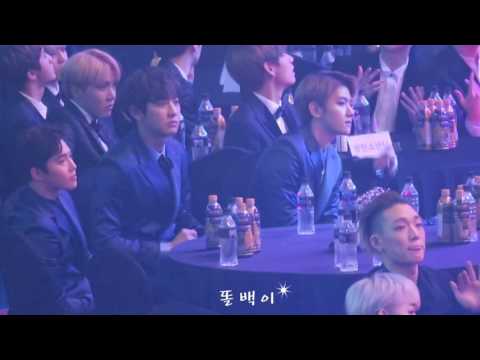 170119_서울가요대상 블랙핑크무대 reaction 백현 찬열 수호