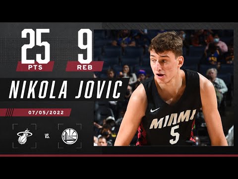 Nikola Jovic GOES OFF for 25 PTS and 9 REB in Summer League game vs. Warriors video clip