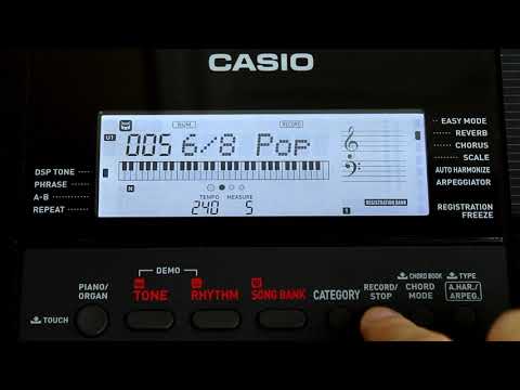 Casio CT-X700 Song Mode Tutorial Part 4-1: Recording with Rhythms and Accompaniment
