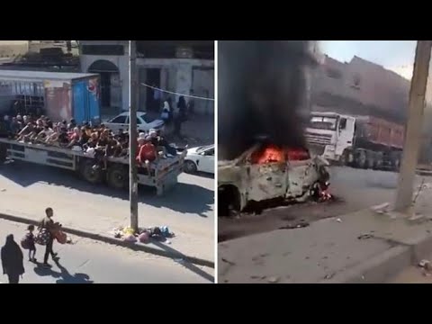 Il video del convoglio di civili in fuga da Gaza esploso lungo il percorso per l’evacuazione